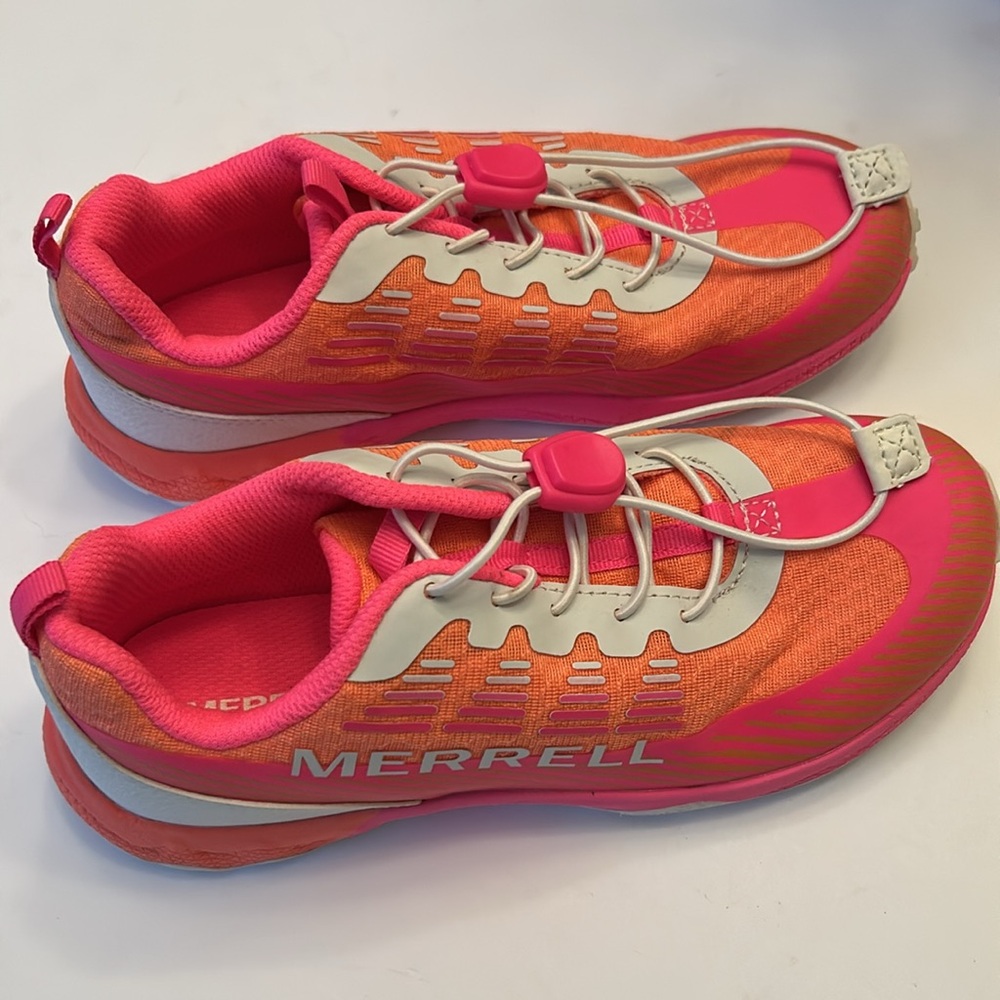 Merrell Youth Girls Agility Peak Vibrant Pink and Orange Sneakers - Picture 6 of 16